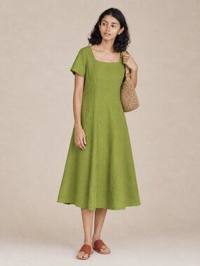 blue linen shirt dress women The Shirtdress in Linen